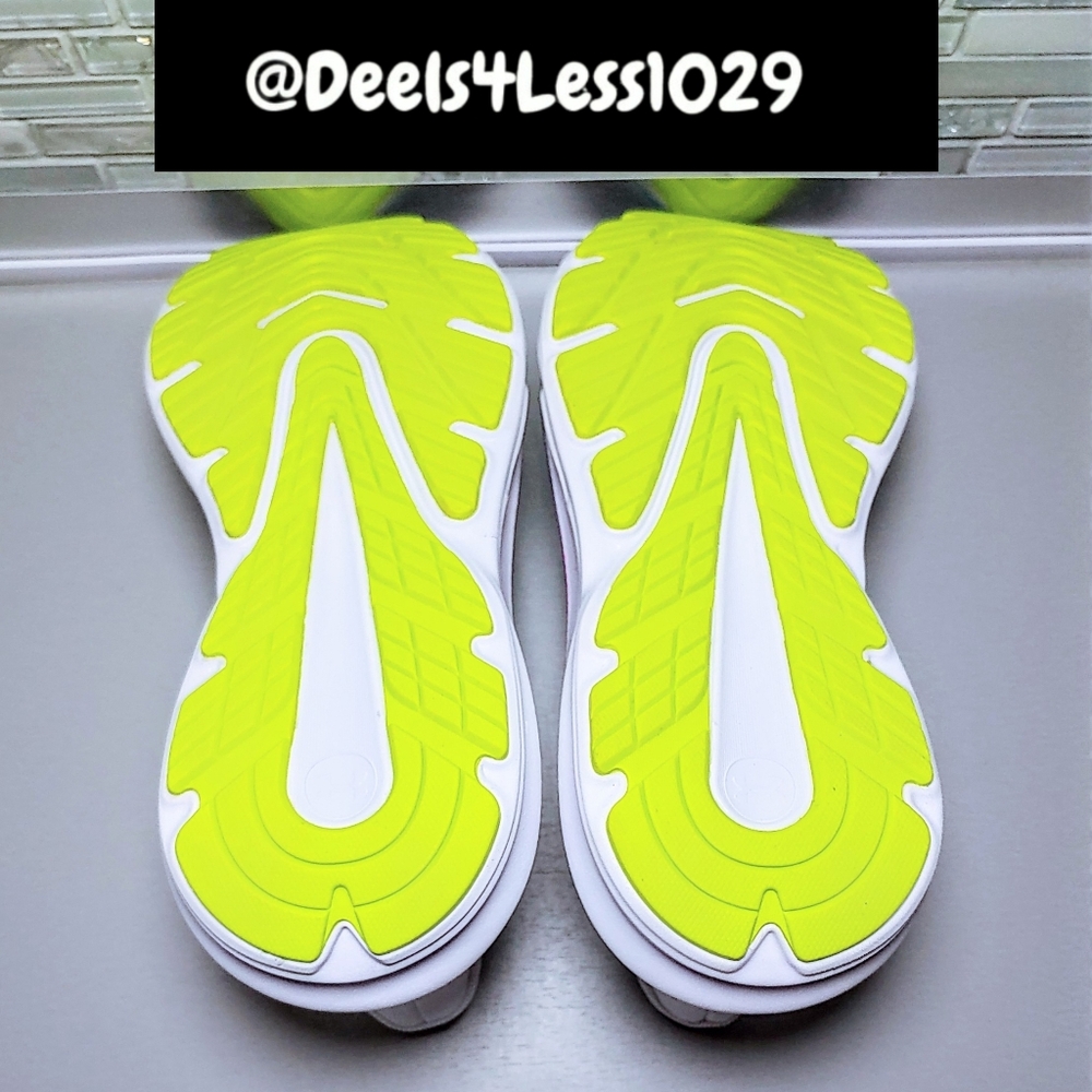 Under Armour HOVR Turbulence 3 Running Womens White Blue Pink Volt Green - Picture 6 of 6